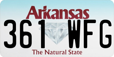 AR license plate 361WFG