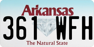 AR license plate 361WFH