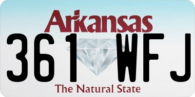 AR license plate 361WFJ