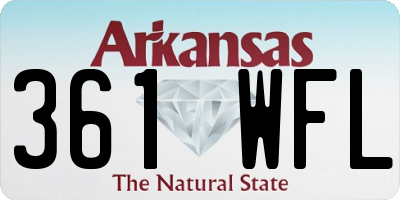 AR license plate 361WFL