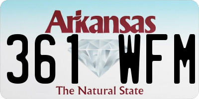 AR license plate 361WFM