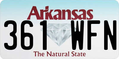AR license plate 361WFN