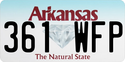 AR license plate 361WFP