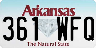 AR license plate 361WFQ