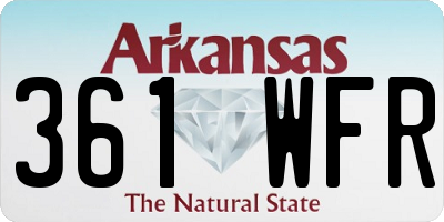AR license plate 361WFR
