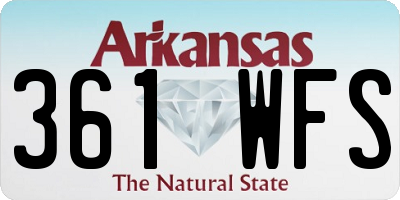 AR license plate 361WFS