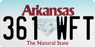 AR license plate 361WFT