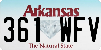 AR license plate 361WFV