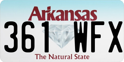 AR license plate 361WFX