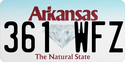 AR license plate 361WFZ