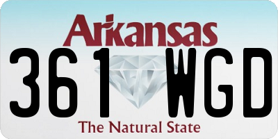 AR license plate 361WGD