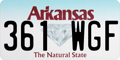 AR license plate 361WGF