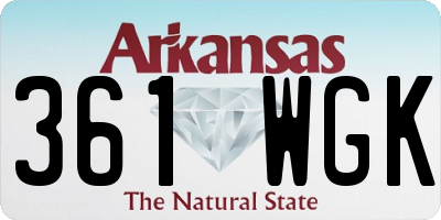 AR license plate 361WGK