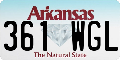 AR license plate 361WGL