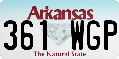 AR license plate 361WGP