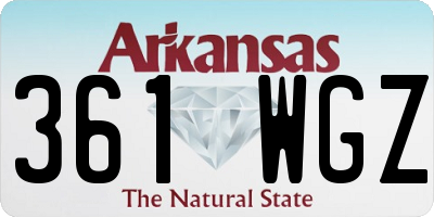 AR license plate 361WGZ