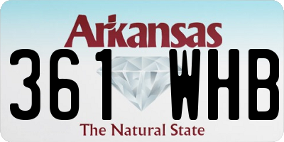 AR license plate 361WHB