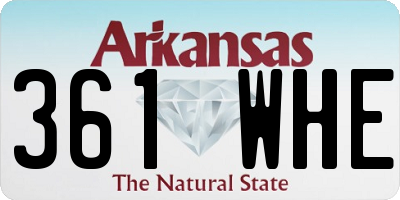 AR license plate 361WHE