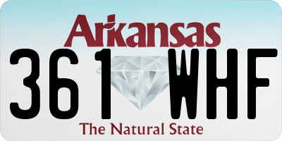 AR license plate 361WHF