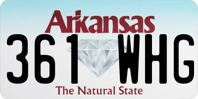 AR license plate 361WHG