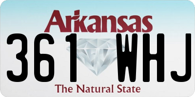 AR license plate 361WHJ