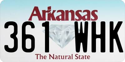AR license plate 361WHK
