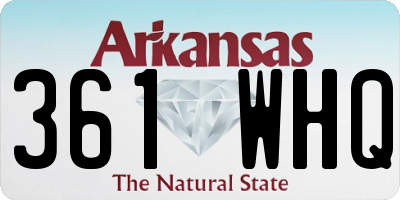 AR license plate 361WHQ