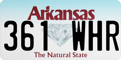 AR license plate 361WHR