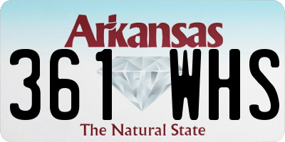 AR license plate 361WHS