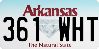 AR license plate 361WHT