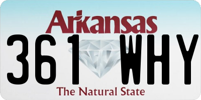 AR license plate 361WHY