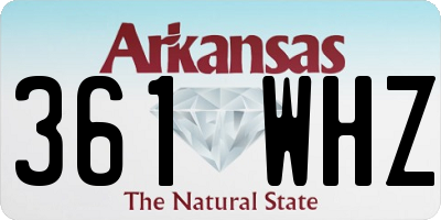 AR license plate 361WHZ