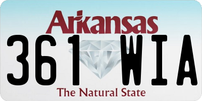 AR license plate 361WIA