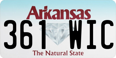 AR license plate 361WIC