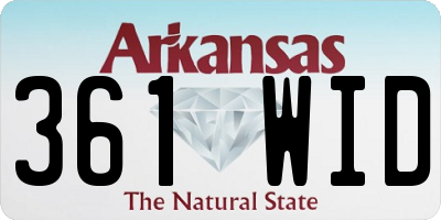 AR license plate 361WID