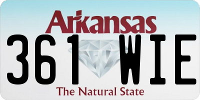 AR license plate 361WIE