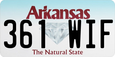 AR license plate 361WIF
