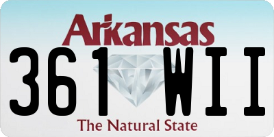 AR license plate 361WII