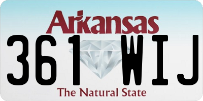 AR license plate 361WIJ