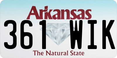 AR license plate 361WIK