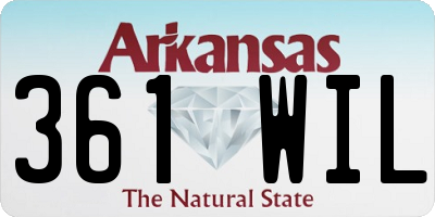 AR license plate 361WIL