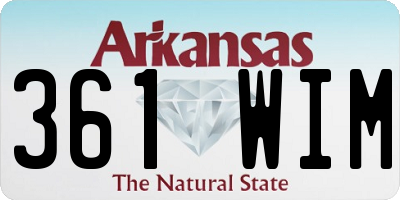 AR license plate 361WIM