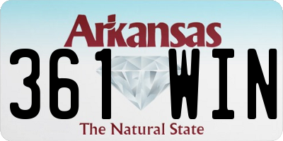 AR license plate 361WIN