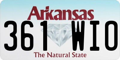 AR license plate 361WIO