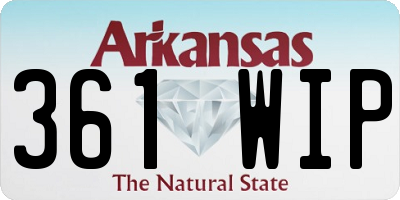 AR license plate 361WIP