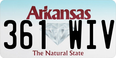 AR license plate 361WIV