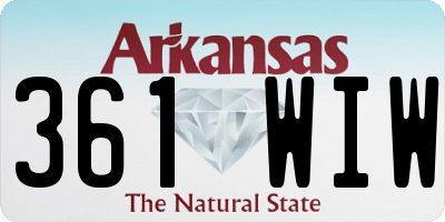 AR license plate 361WIW