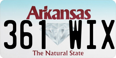 AR license plate 361WIX