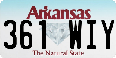AR license plate 361WIY