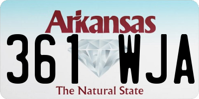 AR license plate 361WJA